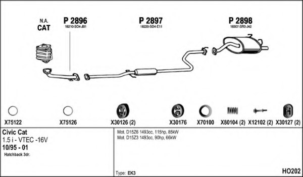 FENNO HO202 Exhaust System